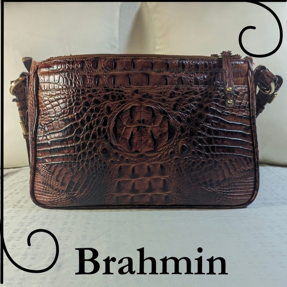 Brahmin 3-compartment Shoulder Bag Brown - Picture 2 of 8